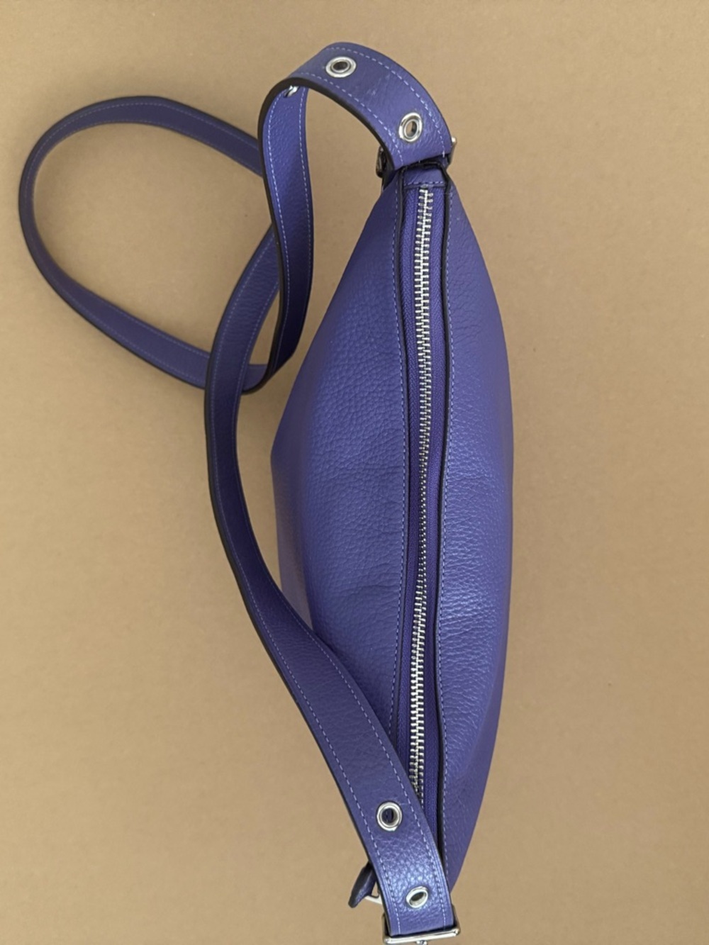 Coach Purple Pebbled Leather Crossbody Bag with purple coach wallet - Picture 7 of 12